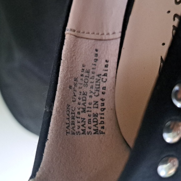 ✔Silver black & gold studded high heel With ankel strap Zigi Soho - Picture 7 of 8